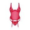 Corsetto Rosso Sexy Trasparente XL/2XL
