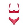 Seductive Red Set with Open Cup and Crotchless XL/2XL