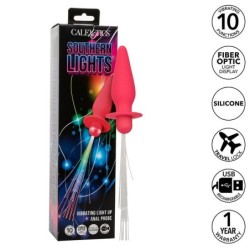 Southern Lights Light Up Plug Anal Con Luces 10 Vibraciones Silicona Rosa