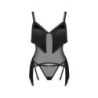 Corset et string Obsessive Sherila - Noir XL/2XL