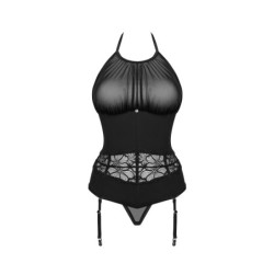 Corset Serafia cu Tanga - Negru XL/2XL