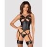 Armares Corset en string - Zwart XL/2XL