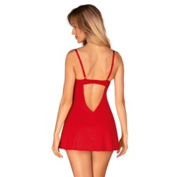 Cămașă de noapte și tanga Ingridia - Roșu XL/2XL