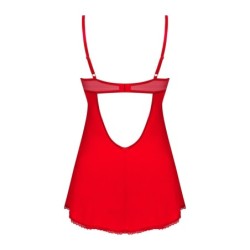 Košieľka a tangá Ingridia - Červená XL/2XL