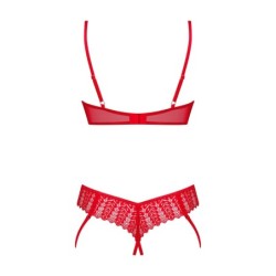 Ingridia 2-delige Open Set - Rood XL/2XL