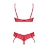 Ingridia 2-delige Open Set - Rood XL/2XL