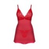 Chilisa Babydoll e Tanga - Vermelho XL/2XL