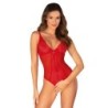 Teddy Sem Virilha Chilisa - Vermelho XL/2XL