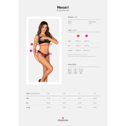 Nesari jalgevaheta kahest osast koosnev komplekt - Must XL/2XL