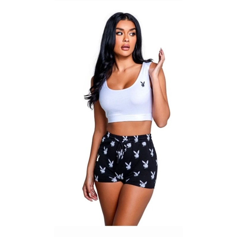 Slumber Bunny 2-Piece Set - Black and White L/XL