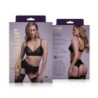 Set lenjerie 3 piese Sanne - animal negru L