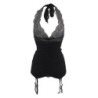 Ensemble porte-jarretelles et top Catchy Cabaret - noir L