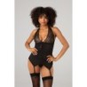 Ensemble porte-jarretelles et top Catchy Cabaret - noir L