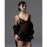 Izsmalcināts Babydoll un Perisia Stringbikini - Melns XL/2XL