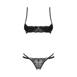 Ensemble deux pièces sans entrejambe Nutris - Noir XL/2XL