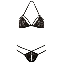 Conjunto de encaje - negro XL