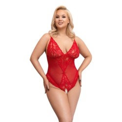 Body con Entrepierna Abierta - Rojo 4XL