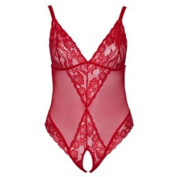 Body met Open Kruis - Rood 4XL