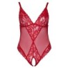 Body com Entrepernas Abertas - Vermelho 4XL