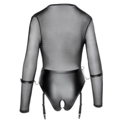 Body Rock Teddy con Reggicalze - Nero XL