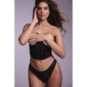Corset cu cupă deschisă și tanga deschisă - Tiara XL