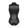 Body Xenna с двупосочен цип, мокър ефект - черно 2XL