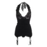 Ensemble porte-jarretelles et top Catchy Cabaret - noir 2XL