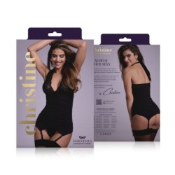 Ensemble porte-jarretelles et top Catchy Cabaret - noir 2XL