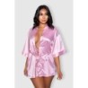 Kimono de setí Getting Ready - Rosa 3XL