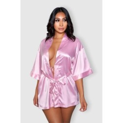 Kimono de satén Getting Ready - Rosa 4XL