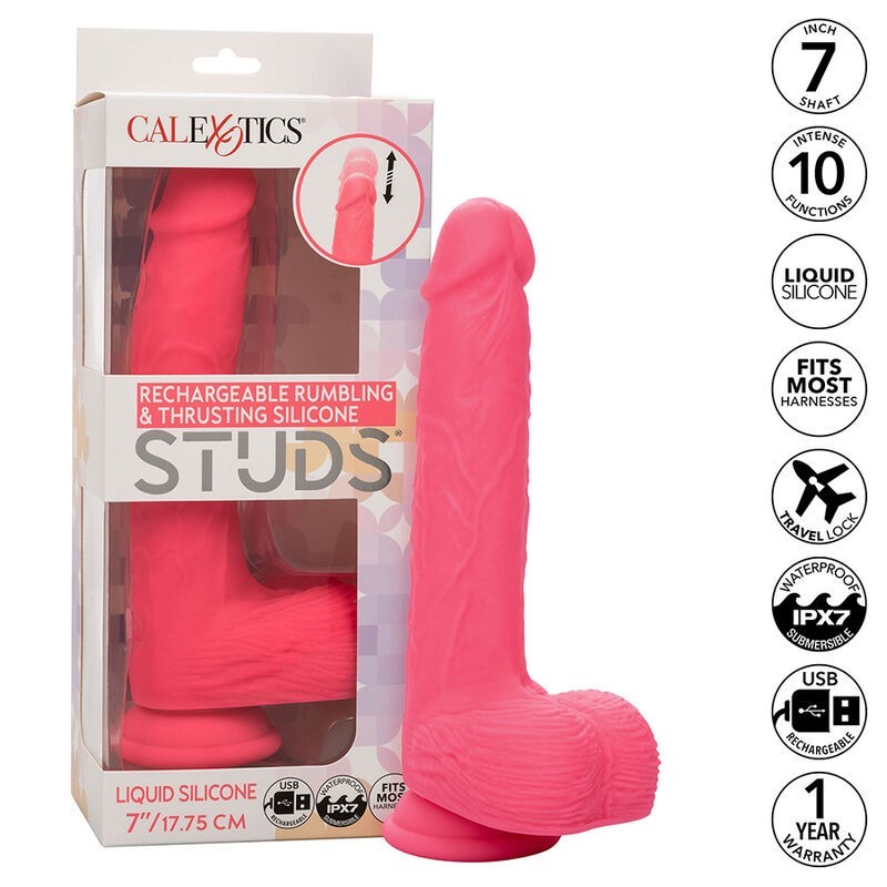 Studs Realistic 10 Vibration Vibrator And Pink