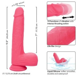 Studs Vibrador Realístico 10 Vibrações E Rosa