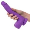 Studs Genopladelig og Roterende Vibrator med 10 Vibrationer - Violet