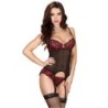 Cr 3564 Corset Vermell & Negre S/M