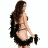 Cr 3635 Body Flores Crotchless Crveno S/M