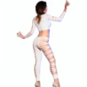 Cr 3654 Top & Leggins Biały S/M