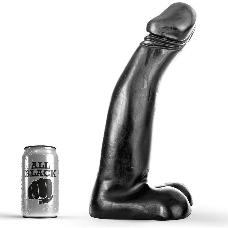 Realistické černé fisting dildo 29 cm