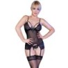 Cr 4415 Set Corset Negre S/M