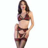 Cr 4468 Set Patru Piese Roșu & Negru L/Xl