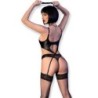 Cr 4625 Sæt Fire Dele Crotchless Sort L