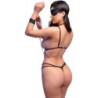 Cr 4638 Sæt Body Crotchless Sort L/Xl