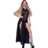 Cr 4685 Vestido Comprido Com Capuz Preto L