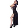Cr 4685 Vestido Comprido Com Capuz Preto L