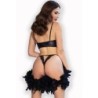 Cr 4687 Set Dvojdielny Crotchless Čierny S