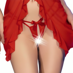 Cr 4696 Babydoll & Tanga Crotchless Vermelho S/M