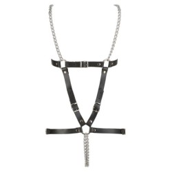 Leather Harness 2 Chains S-L