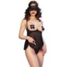 Cr 4715 Babydoll Sæt Fire Dele Sort L