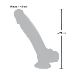 Medische siliconen dildo 24 cm