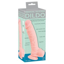 Medische siliconen dildo 24 cm