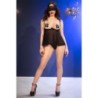 Cr 4715 Babydoll Sæt Fire Dele Sort S